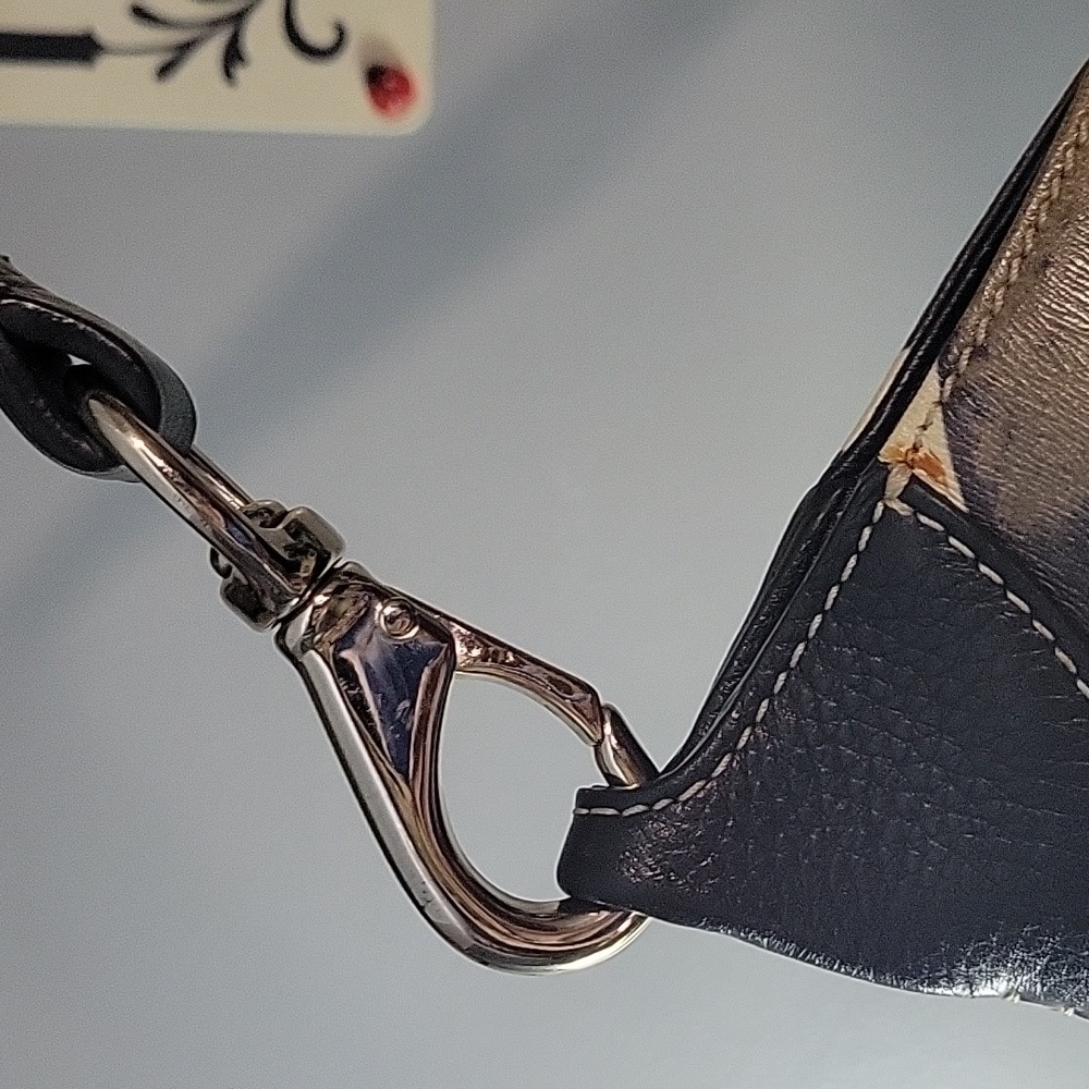 Dooney & Bourke Safari Print Shoulder Bag - Brown and Cream - Picture 3 of 9